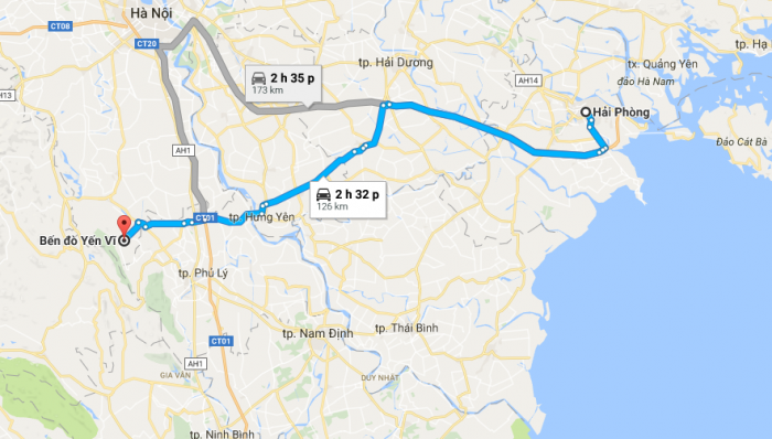 Từ Hải Phòng đi chùa Hương bao nhiêu km?khoảng cách từ Hải Phòng đến chùa Hương bao nhiêu km?