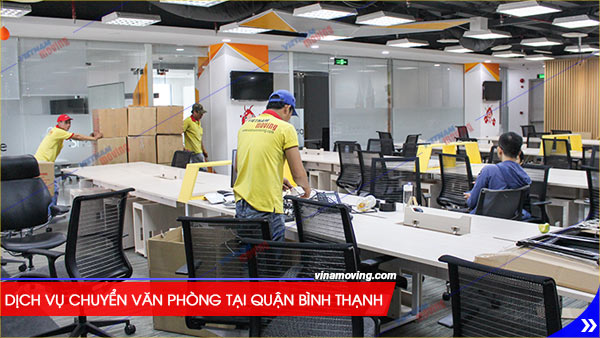 Dịch vụ chuyển văn phòng tại quận Bình Thạnh, TPHCM, Vinamoving có đội ngũ nhân viên giàu kinh nghiệm và nhiệt tình trong công việc