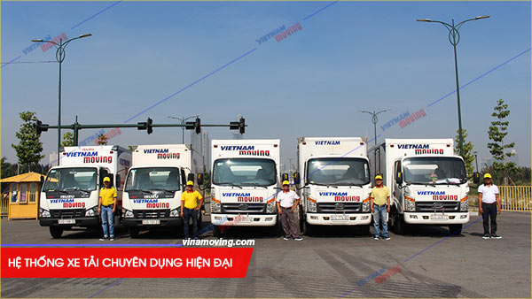 Dịch vụ chuyển văn phòng trọn gói tại Quận Hoài Đức, TP Hà Nội, Hệ thống xe tải chuyên dụng hiện đại