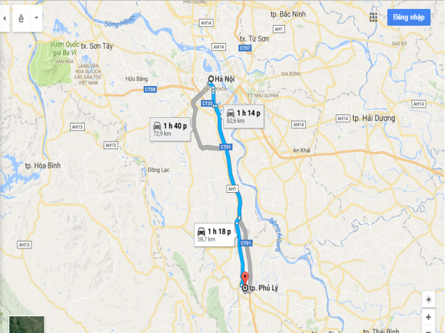 Từ Hà Nội đi Hà Nam bao nhiêu km?