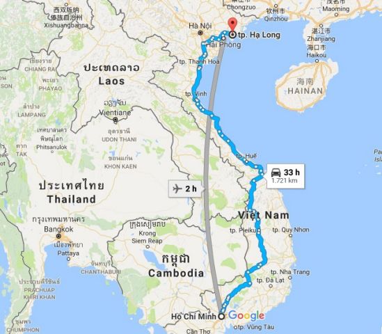 Từ TPHCM đi Quảng Ninh bao nhiêu km?