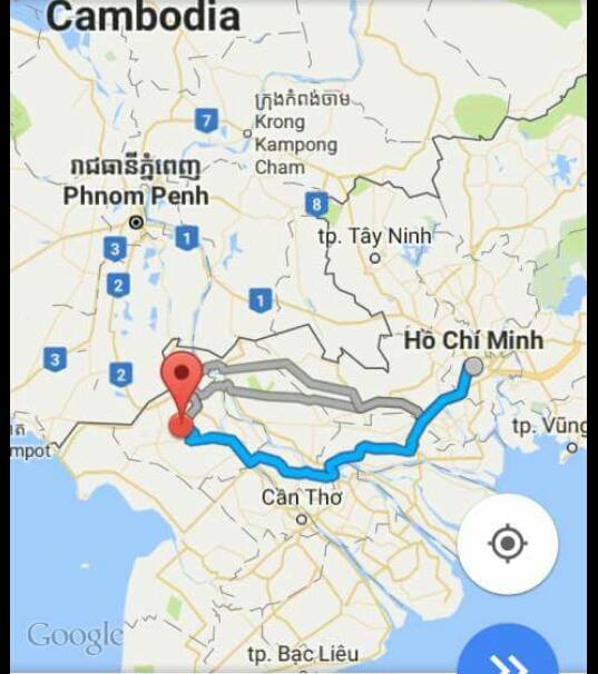 Từ TP.Hồ Chí Minh đi An Giang bao nhiêu km?