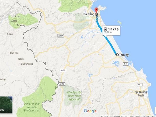 Từ Đà Nẵng đi Quảng Nam bao nhiêu km?