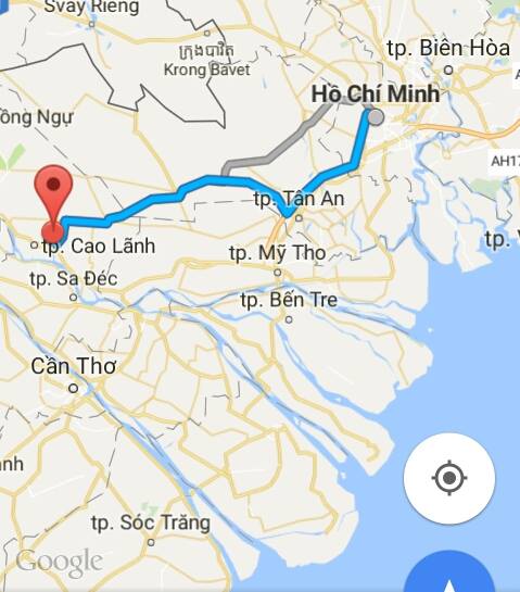 Từ TP.Hồ Chí Minh đi Đồng Tháp bao nhiêu km?
