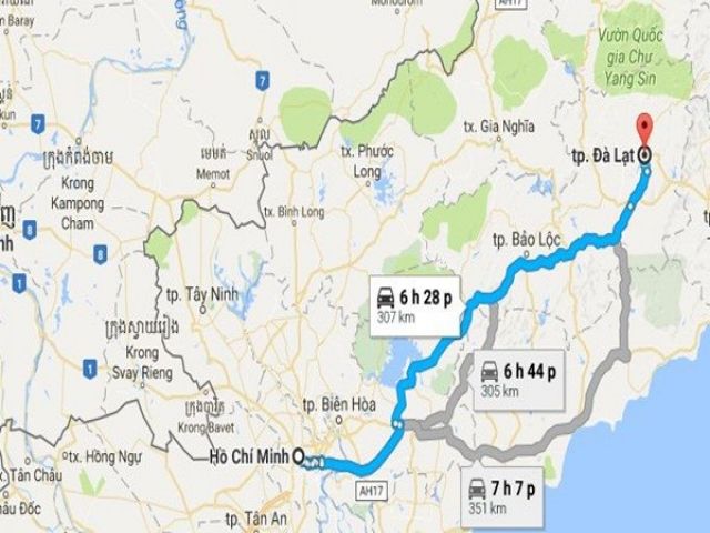 Từ TPHCM đi Đà Lạt bao nhiêu km?