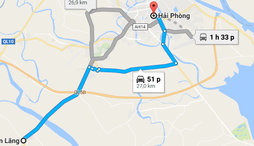 Từ Hà Nội đi Hải Phòng bao nhiêu km?