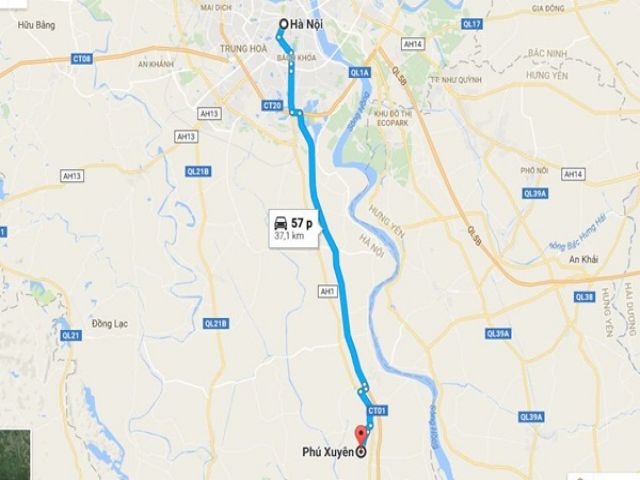 Từ Hà Nội đi Phú Xuyên bao nhiêu km?