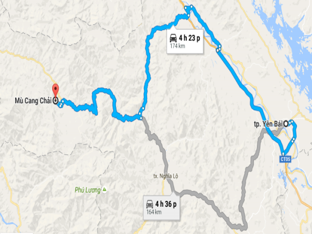 Đường đi từ Hà Nội đến Yên Bái bao nhiêu km?