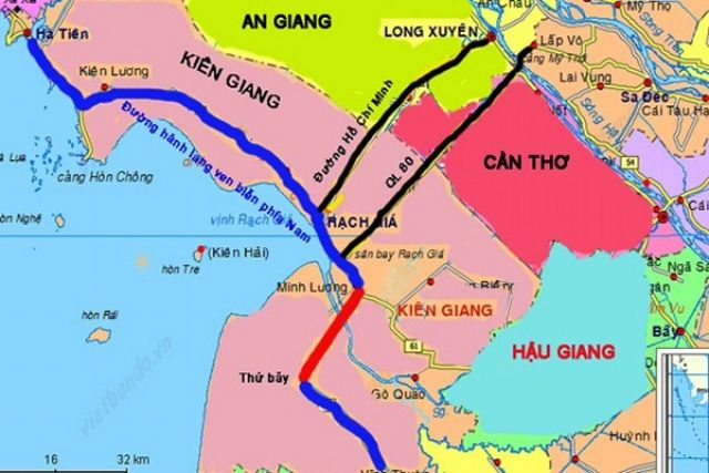 Hà Nội cách Kiên Giang bao nhiêu km?